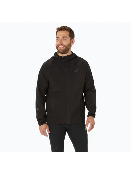 Мъжко яке за бягане ASICS Metarun Waterproof performance black черно