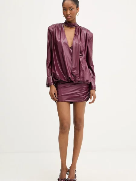 Сукня Haveone mini пряма бордовий