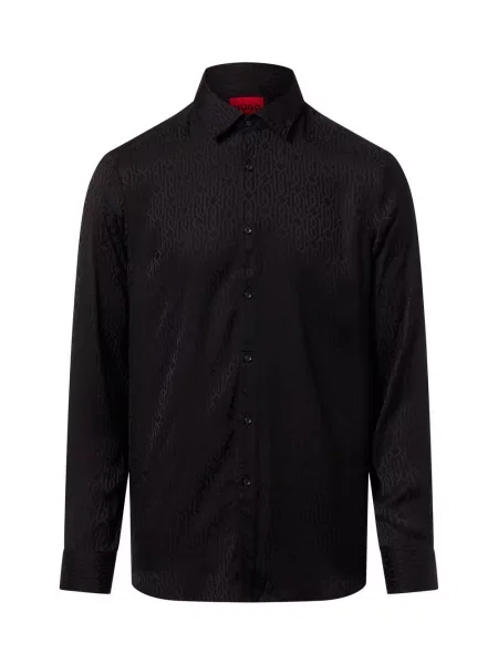 Koszula casualowa o kroju slim fit ze wzorem paisley żakardowym model ‘KENNO’ Hugo czarna