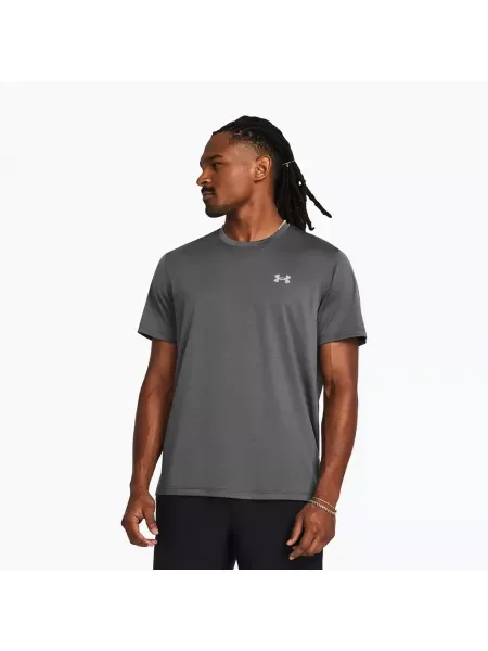 Мъжка тениска за бягане Under Armour UA Launch castlerock/reflective сиво