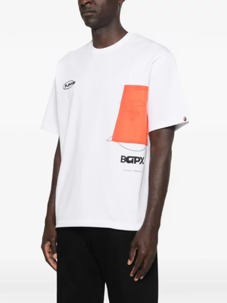 Tricou A Bathing Ape® cu imagine cu cordon alb