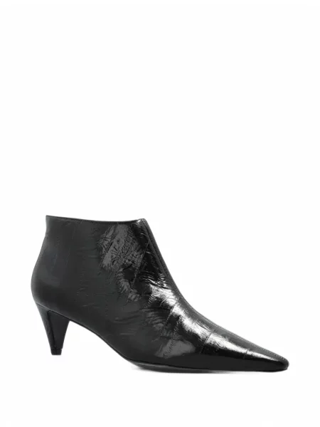 Cizme scurte Black Suede Studio din piele de căprioară negru