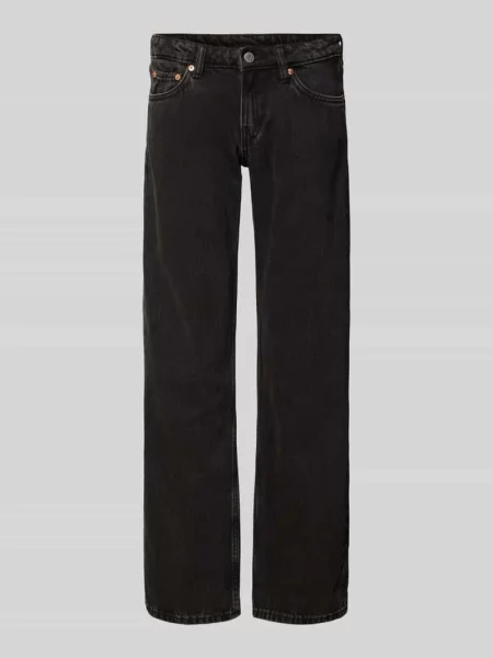 Jeansy o kroju straight fit z czystej bawełny Weekday