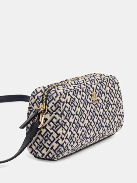 TOMMY HILFIGER Taška cez rameno GRACE svetlomodrá / tmavomodrá / kamenná