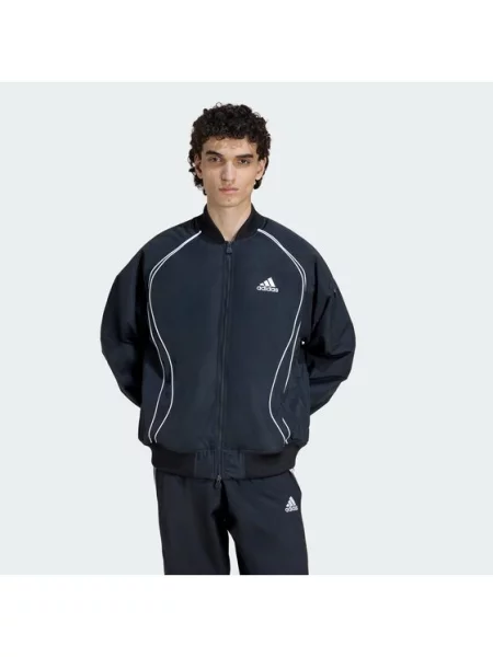 Бомбер Adidas черный