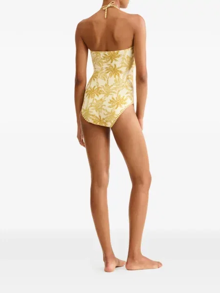 Sutien Eres cu model floral cu imagine galben