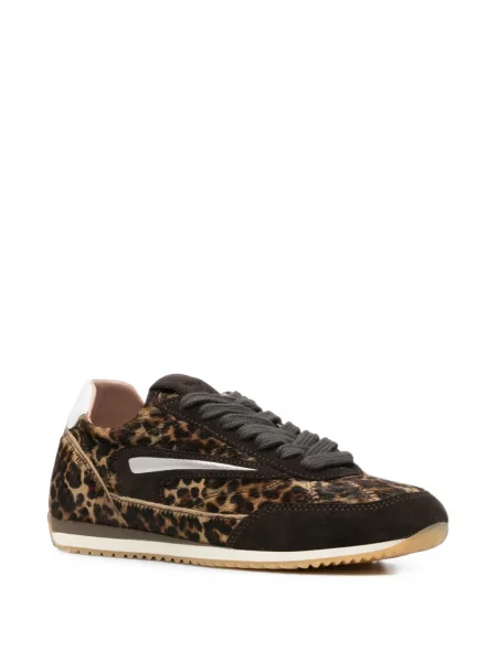 Sneakerși D.a.t.e. cu imagine cu model leopard maro