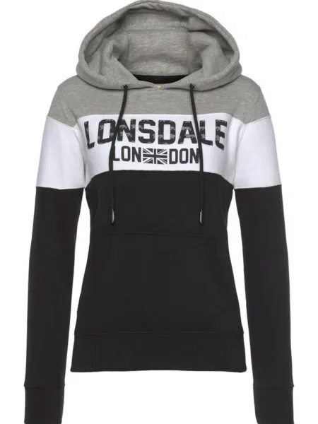 Hanorac cu glugă Lonsdale alb