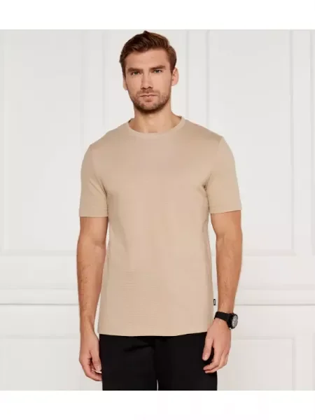BOSS Póló Tiburt Bézs Regular Fit fekete