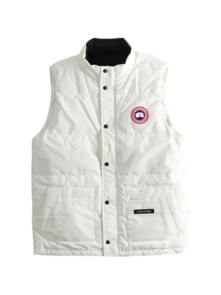 Matlasat vestă Canada Goose cu autograf alb