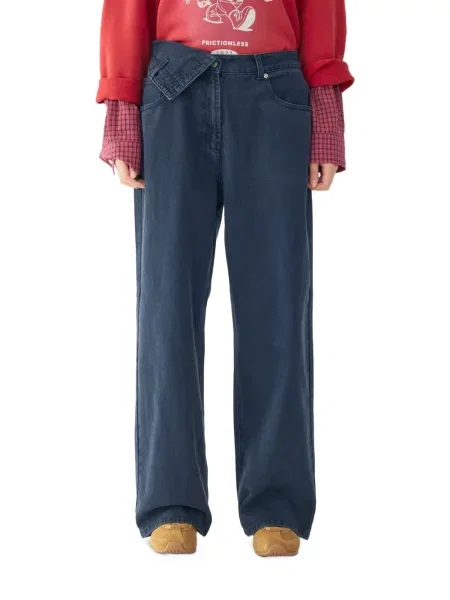 Široké džínsy Tomboy modrá