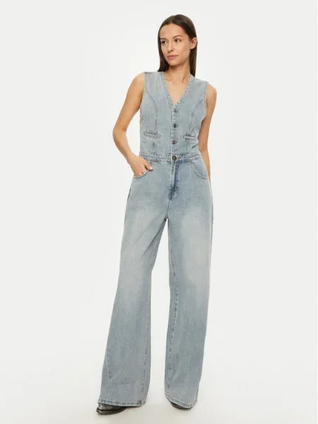 One Teaspoon Salopetă Love Machines albastru