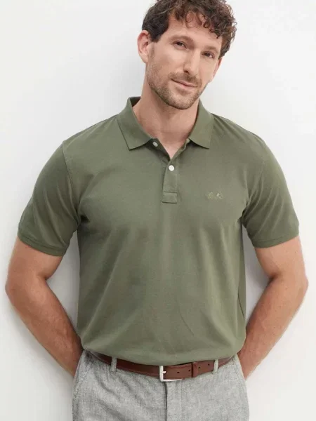 Lindbergh tricou polo barbati neted verde