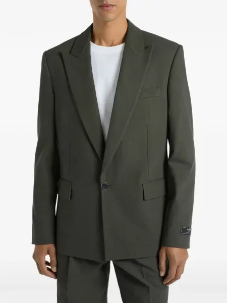 Geacă Balmain din țesătură twill verde