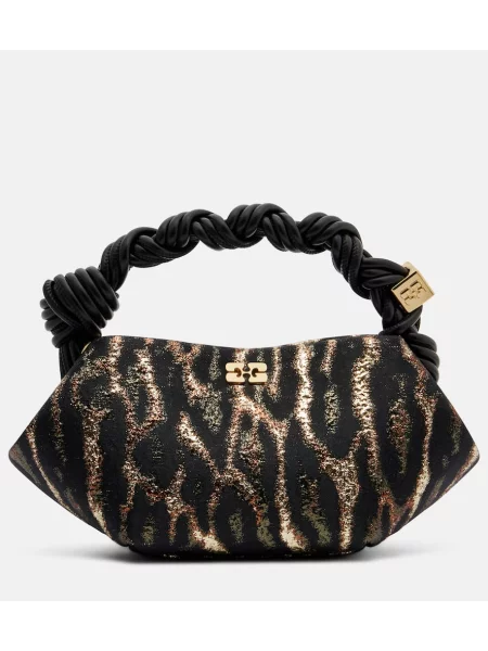 Top Ganni cu imagine cu model leopard negru