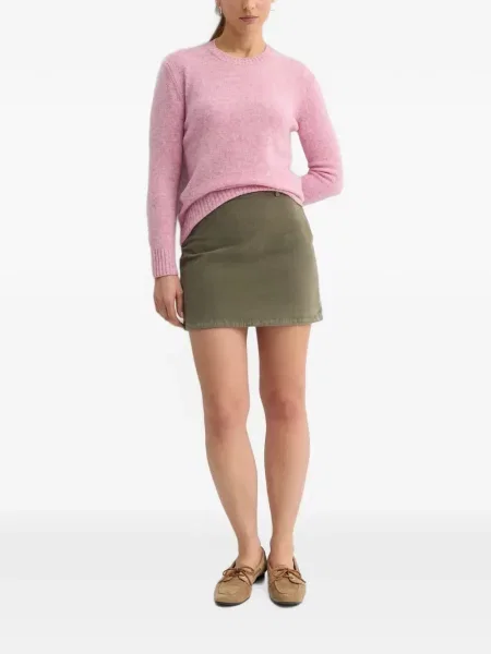 Pulover Benetton cu decolteu rotund roz