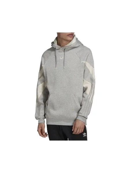 Mikina s kapucňou Adidas sivá