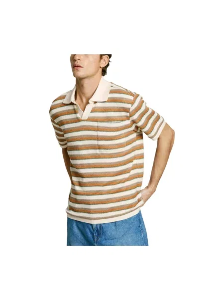 Koszulka polo Pepe Jeans beżowa