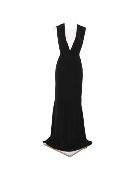 Rochie maxi Solace London fără mâneci cu decolteu în V negru