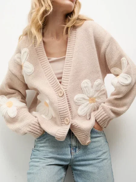 Kardigan s dodatkom vune Answear.LAB bež