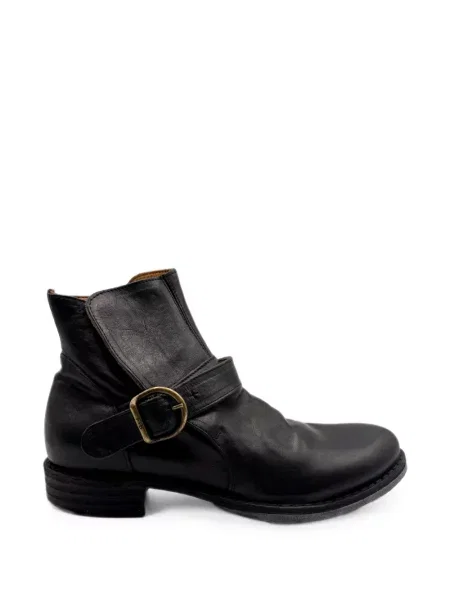 Cizme scurte Fiorentini + Baker din piele cu cataramă negru