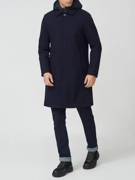 Пальто Emporio Armani синє