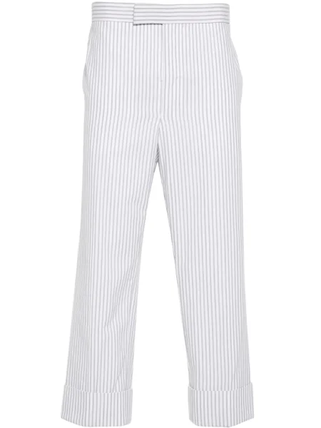 Hlače Thom Browne niski struk siva