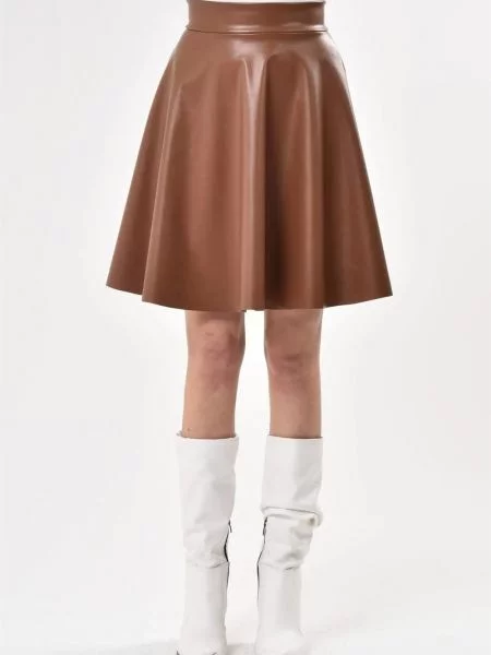 Spódnica skórzana Dewberry dzwony