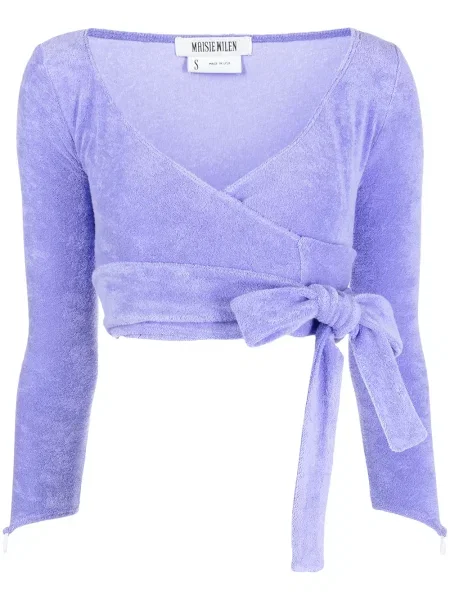 Top Maisie Wilen wiązany fioletowy