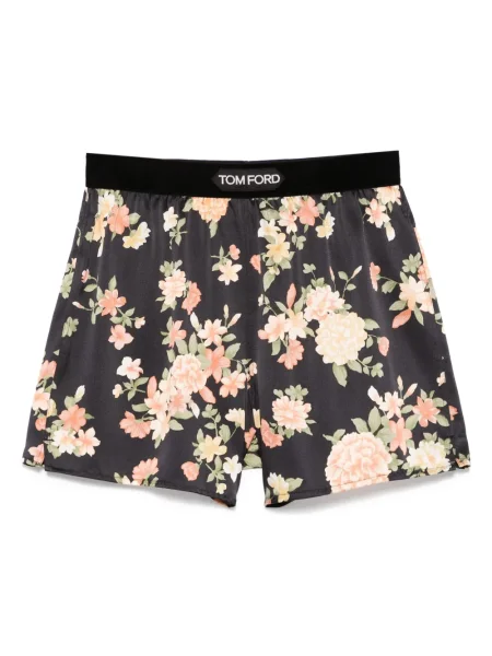 Pantaloni scurți Tom Ford cu model floral cu imagine negru