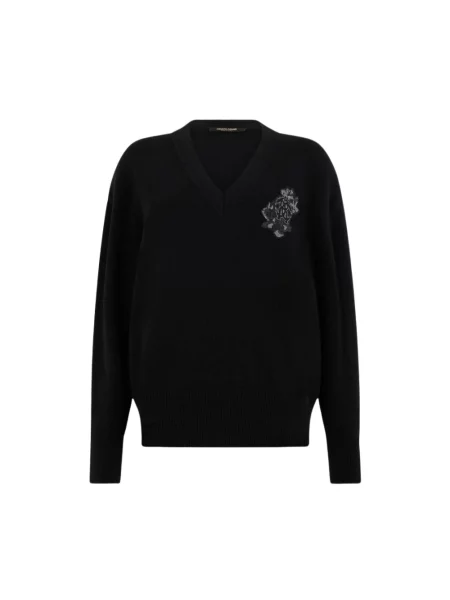Sweter Roberto Cavalli z kaszmiru czarny