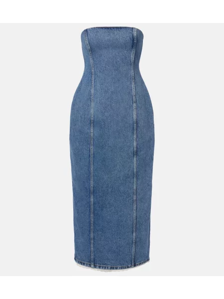 Rochie din denim Magda Butrym până la genunchi de costum albastru