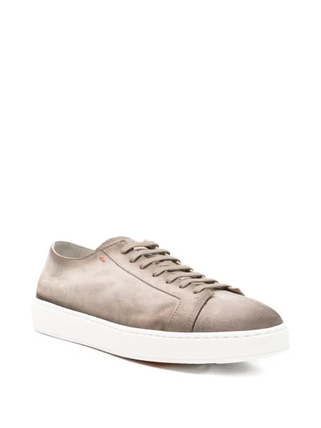 Маратонки Santoni с връзки с дантела сиво
