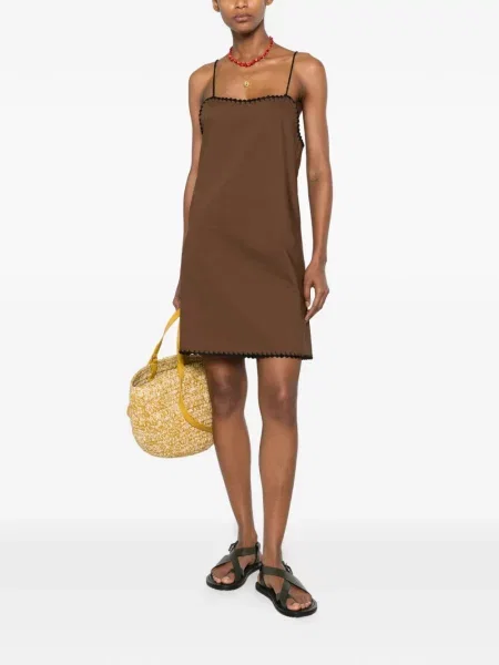 Rochie mini Terry Puesto din material terry maro