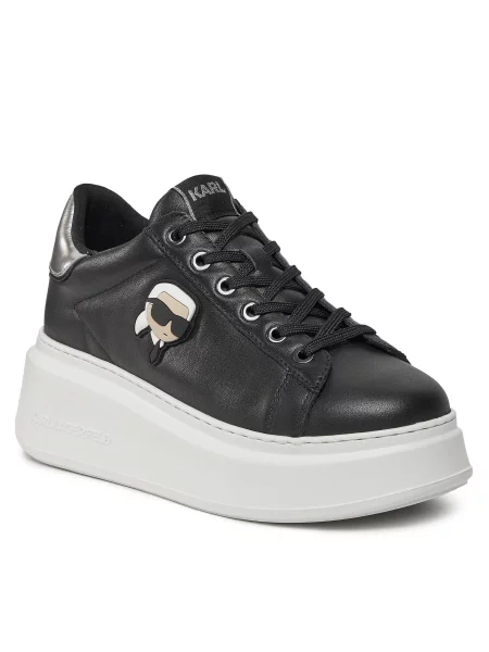 Tenisice KARL LAGERFELD Black Lthr crna