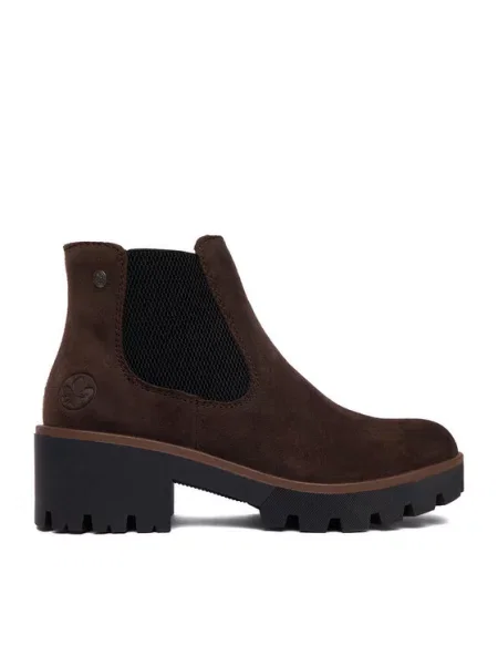 Rieker Μποτάκια Σκούρο καφέ