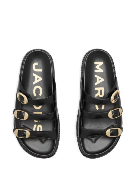 Sandale Marc Jacobs din piele cu cataramă negru