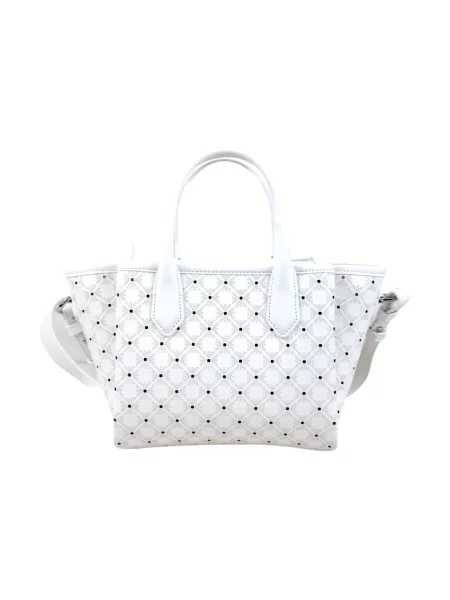 Shopperka Emporio Armani skórzana biała