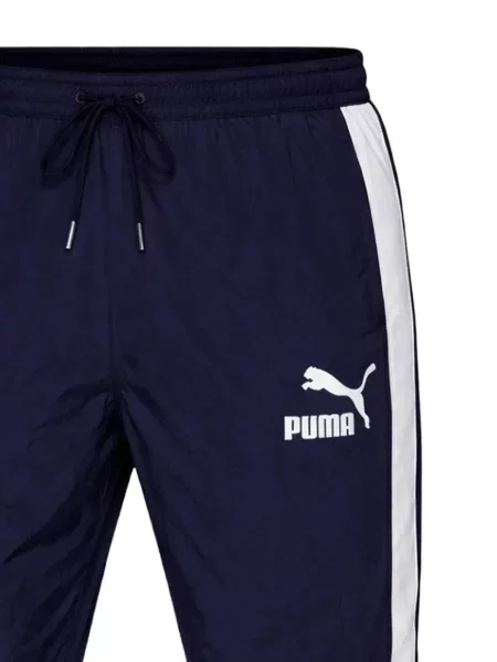 Pantaloni Puma cu dungi alergare albastru