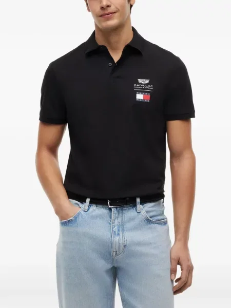 Tricou polo Tommy Hilfiger cu imagine negru