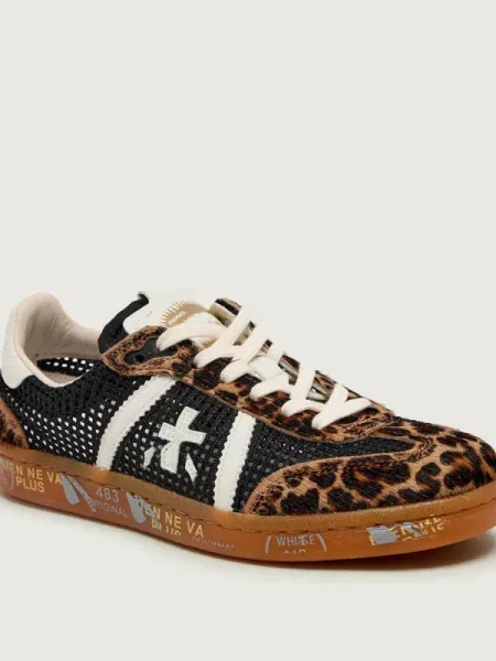 Premiata Sneakers VAR cu adaos de piele maro