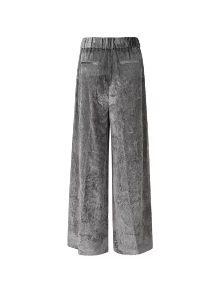 Pantaloni Peserico de catifea gri