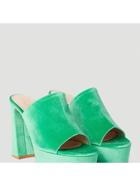 Klapki Gianvito Rossi zielone