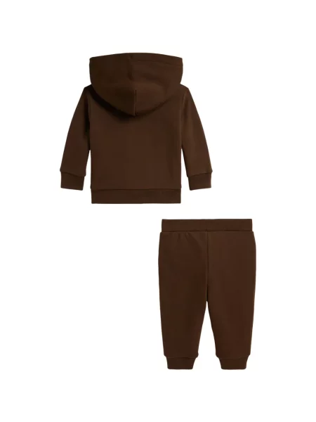 Bluza z kapturem dziecięca Polo Ralph Lauren brązowa