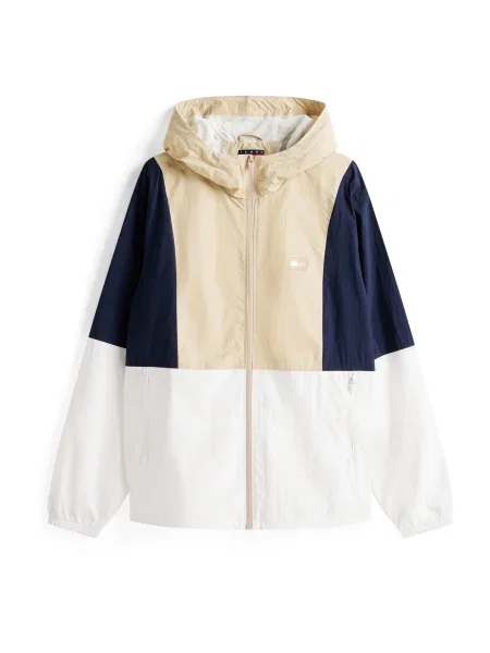 Tommy Jeans Prehodna jakna mornarska naravno bela