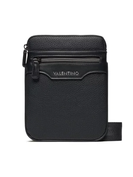 VALENTINO Torba za čez ramo Efeo srebrno-siva črna