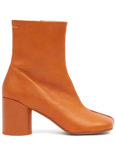 Botine Mm6 Maison Margiela din piele portocaliu