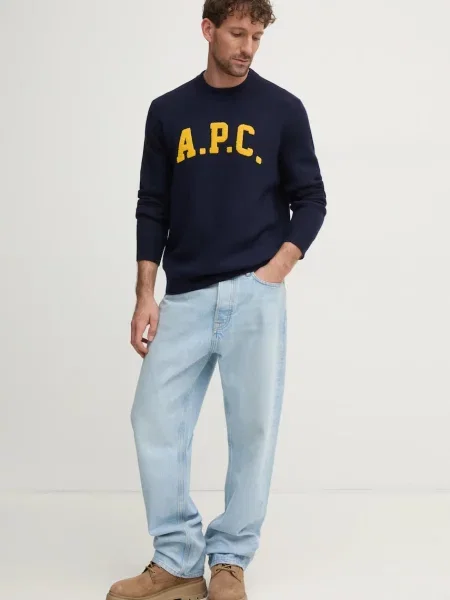 Шерстяной свитер A.p.c. синий