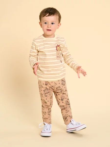 Sinsay Legíny Mini Smiley® hnědá