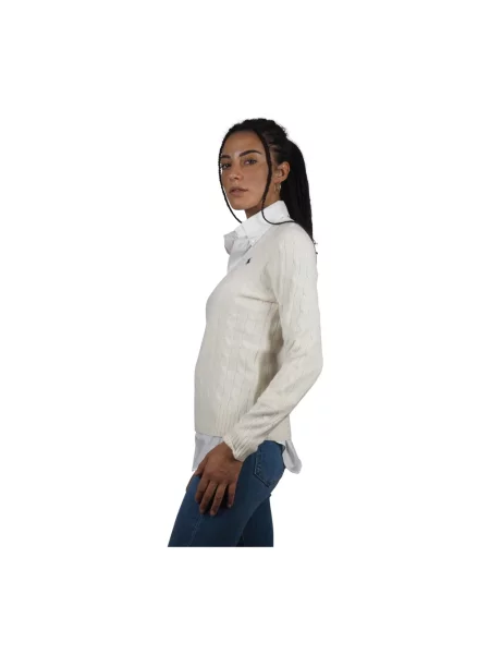 Sweter Ralph Lauren wełniany beżowy